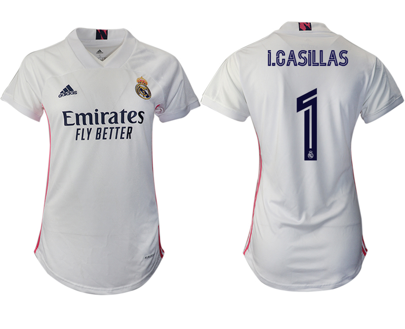 Women 2020-2021 Real Madrid home aaa version #1 white Soccer Jerseys1
